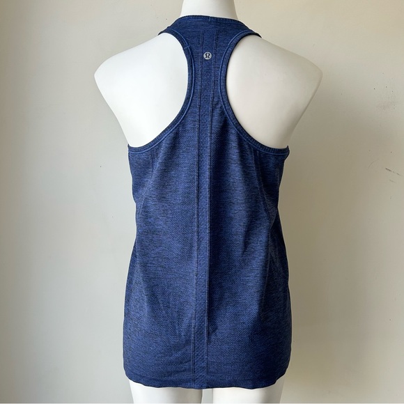 Lululemon Swiftly Tech Racerback Tank Top in Black / Sapphire Blue 12 - Picture 10 of 12